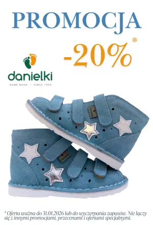 Promocja kapcie profilaktyczne dziecięce Danielki - 20%