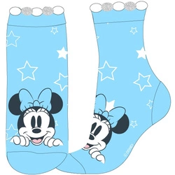 Bawełniane skarpetki dla dziewczynki z Myszką Minnie Disney Niebieskie