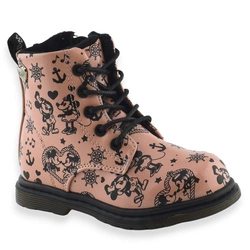 Ocieplane trapery dla dziewczynki błyszcząca eko skóra Wojtyłko 25061 Beżowe