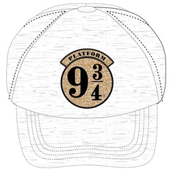 Stylowa czapka z daszkiem dla dziewczynki Harry Potter Szara