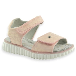 Sandałki dziewczęce na rzep elastyczna podeszwa Befado 170X110 Lovely Różowe