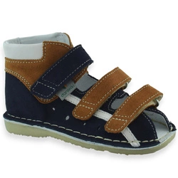 Kapcie korekcyjne chłopięce profilaktyczne buty Danielki T106/116 Granatowo Szare