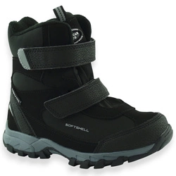 Buty zimowe Softshell śniegowce dla dziewczynki American Club SN87/25 Czarne