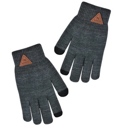 Chłopięce rękawiczki dotykowe, ciepłe Noviti RZ020-B-01 Szare