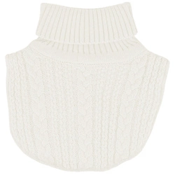 Biały ciepły komin golf zimowy dla dzieci Noviti GZ008-G-04-01