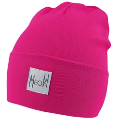 Śliczna czapka przejściowa z bawełny dla dziewczynki Noviti CP071-G-05 Fuksja