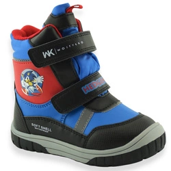 Chłopięce śniegowce Softshell i membraną W-TEX Wojtyłko 26115 Czarne