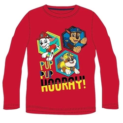 Bluzka dla chłopca z pieskami z Psiego Patrolu Czerwona