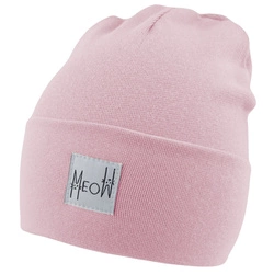 Dziewczęca czapka na wiosnę jesień z bawełny Noviti CP071-G-03 Brudny Róż