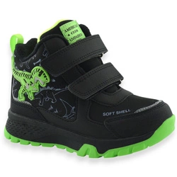 Kozaki chłopięce buty ocieplane na rzep American Club RL 174 Czarne