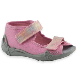 Kapcie dla dziewczynki do żłobka do przedszkola Befado 342P057 Papi