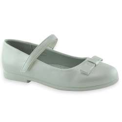 Komunijne eleganckie baleriny dziewczęce Wojtyłko 24421 Białe