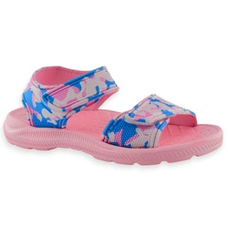 Sandały dla dziewczynki z lekkiej pianki Axim 2234 Różowe na rzepy