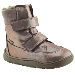 Połyskujące buty zimowe dla dziewczynki Froddo G3160240-6 Zeru Tex Winter Barefoot Pink/Gold
