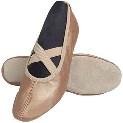 Eleganckie baletki do tańca i gimnastyki złote