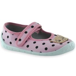 Kapcie do przedszkola dla dziewczynki balerinki na rzep Raweks Dorotka D48