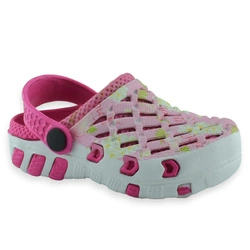 Ogrodowe klapki dziewczęce kroksy na wakacje Emax Różowe