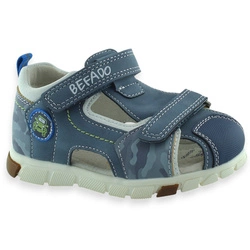 Chłopięce sandałki zabudowane przody Befado 170P106 ADVENTURE Niebieskie