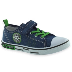 Chłopięce trampki na wiosnę wkładka skóra Axim 25426 Granat
