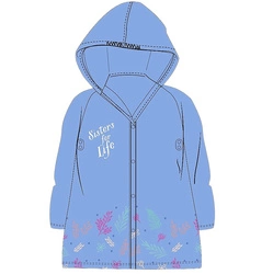 Dziewczęcy płaszcz przeciwdeszczowy na wiosnę lato Kraina Lodu Niebieski