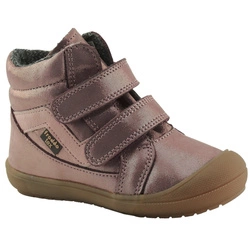 Skórzane dziewczęce buty za kostkę z membraną  Froddo G2110139-8 Ollie Tex Pink/Gold