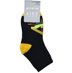 Skarpetki dla chłopca w czarnym kolorze z kolorową koparką Aura.Via GZF7373
