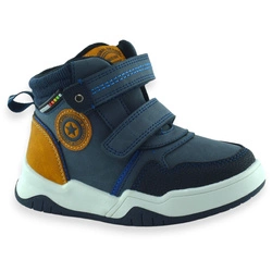 Chłopięce buty zimowe na boczny zamek American Club XD102/24 Granatowe
