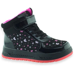 Buty dla dziewczynki ocieplone pluszem American Club XD 149/24 Czarne