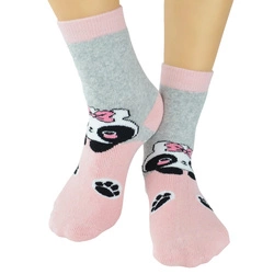 Skarpetki dziewczęce ABS frotte antypoślizgowe Noviti SF006-G-02 Panda