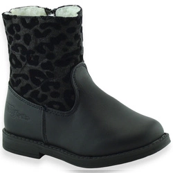 Kozaki dla dziewczynki buty zimowe na zamek Wojtyłko 21018 Czarne