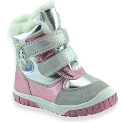 Błyszczące śniegowce Softshell dla dziewczynki Wojtyłko 26116 Srebrny