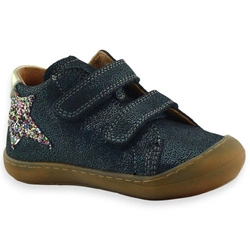 Granatowe buciki dla dziewczynki na rzep skóra Froddo G2130352-5 Ollie S Star Blue