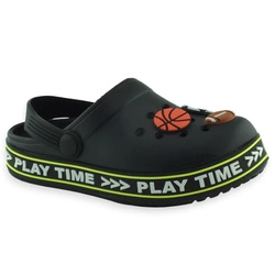 Klapki na lato kroksy dla chłopca American Club NH 186 Czarne