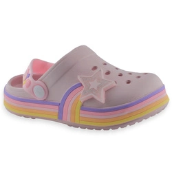 Klapki na lato dla dziewczynki kroksy do ogrodu American Club NH 183 Różowe