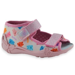Kapcie dziewczęce na rzep do żłobka do przedszkola Befado 342P063 Papi