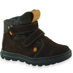 Skórzane modne buty chłopięce na jesień RenBut Ren Tex 23-3346-1506 Brąz