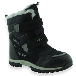 Buty zimowe śniegowce dla chłopca z membraną W-TEX Wojtyłko 26114 Czarne