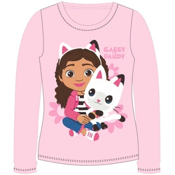 Dziecięca bluzka bawełniana Koci Domek Gabi Pudrowy Róż