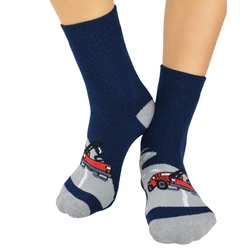 Antypoślizgowe skarpetki chłopięce frotte ABS Noviti SF005-B-02 Laweta