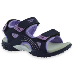 Sandały dla dziewczynki na rzep skórzana wkładka American Club HL 81/23 Granatowe